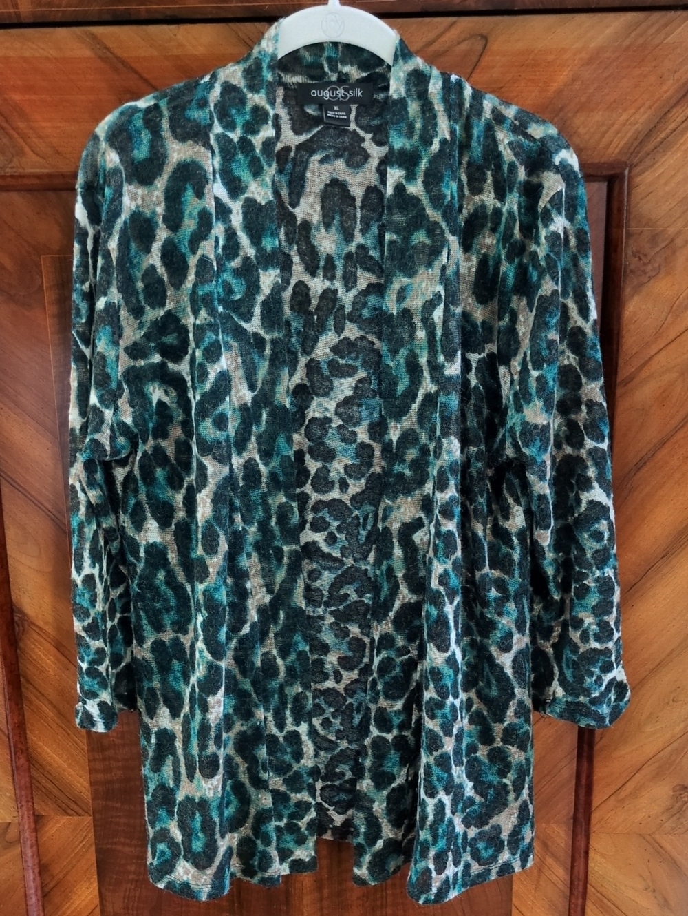August Silk Whisper- Lite 3/4 Sleeve Open Cardigan